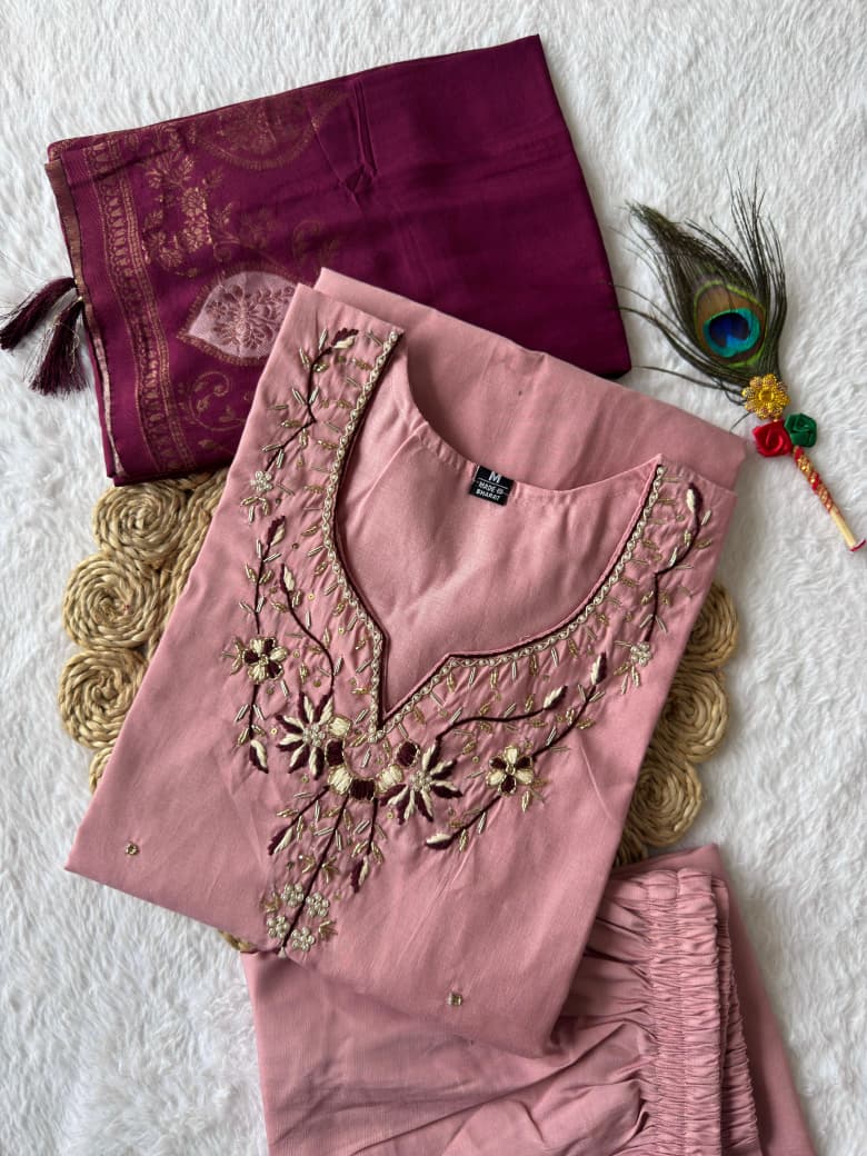 Trend Setter Designer Kurti Pent Dupatta Set