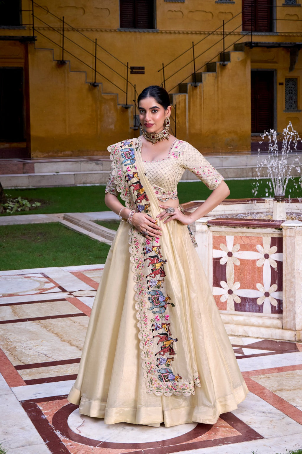 Off White Raspberry Lehenga Choli Brings Together The Magic Of Tradition And The Joy Of Celebration In One Gorgeous Outfit