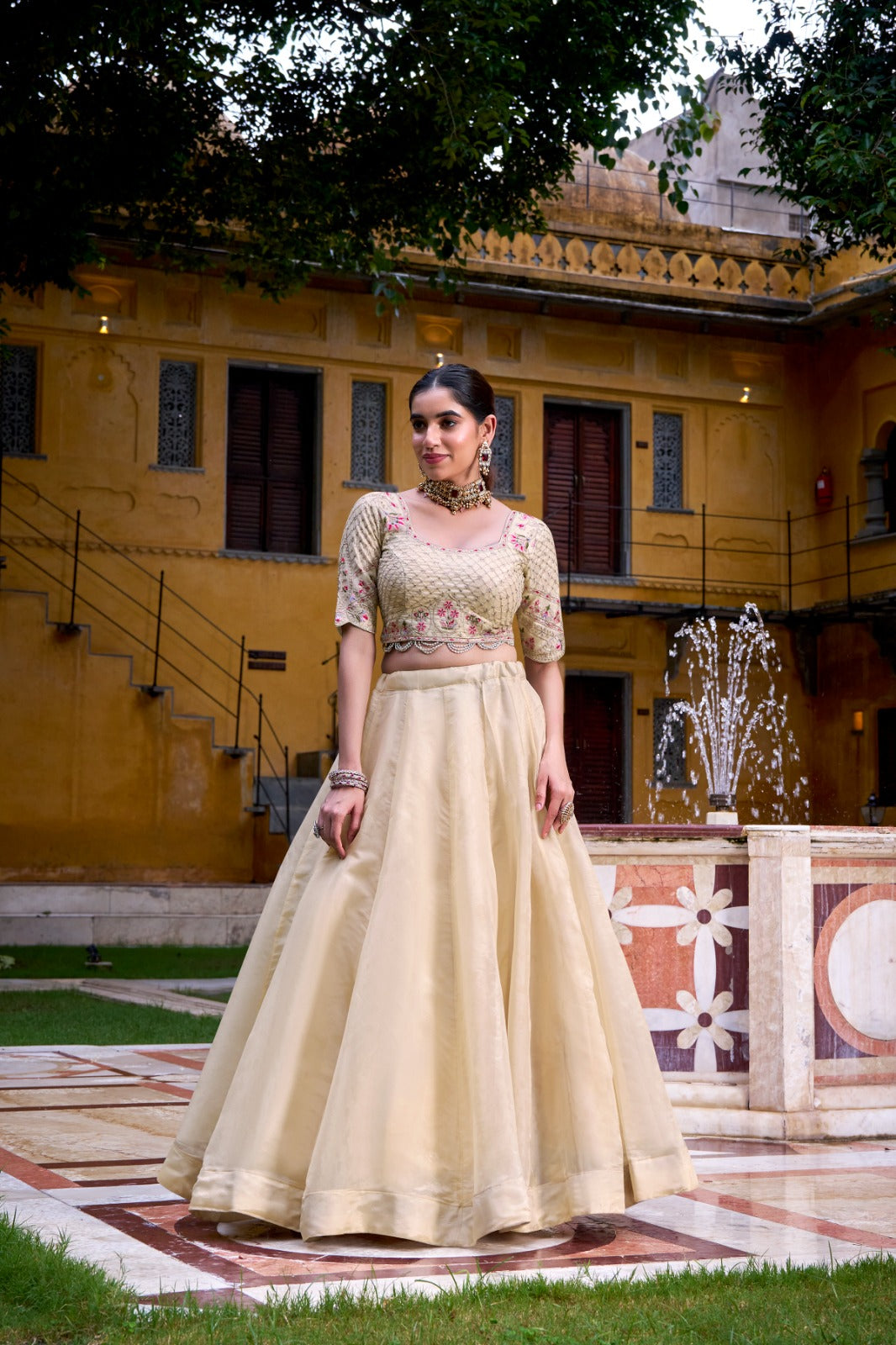 Off White Raspberry Lehenga Choli Brings Together The Magic Of Tradition And The Joy Of Celebration In One Gorgeous Outfit