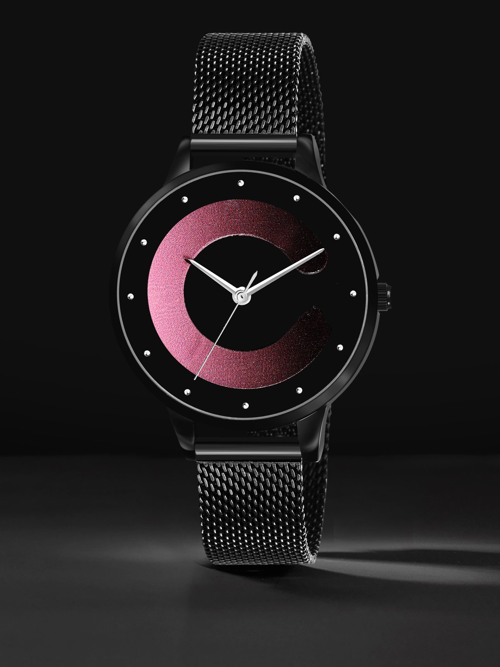 LOREM Premium Stylish Designer Dial-Mesh Strap Analogue Watch for Women