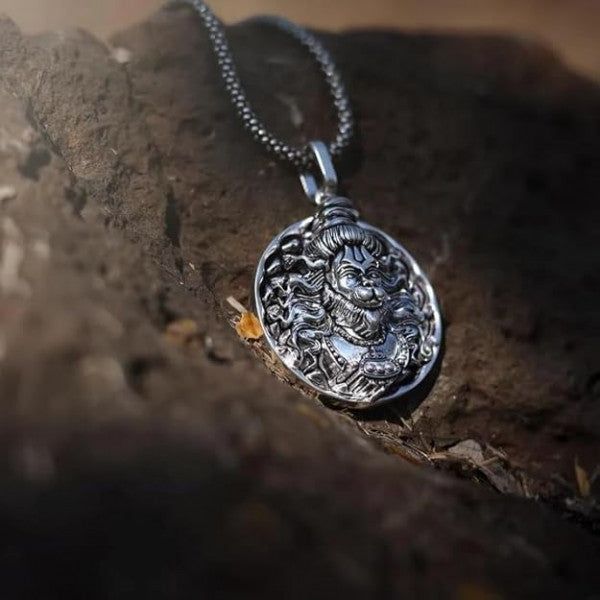 Adjustable Hanuman Locket Pendant with Chain | Spiritual Jewelry for Men & Women | Handmade Religious Pendant Symbolizing Strength, Devotion & Divine Protection