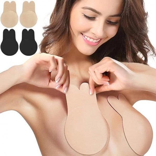 Women's & Girls Nipple Cover Strapless Bra 2 pcs Instant Breast Lift Sticky Bra Backless Invisible Push up Self Adhesive Bra Reusable Silicone Breast Lift Up Wire. Beige