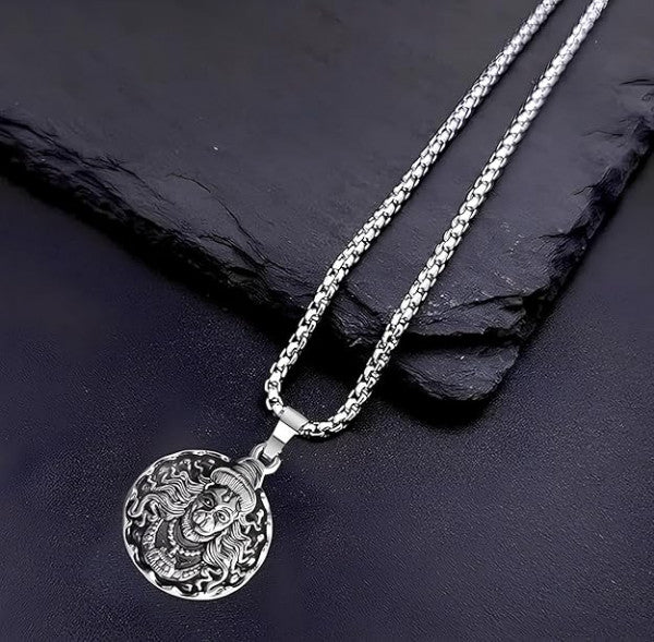 Adjustable Hanuman Locket Pendant with Chain | Spiritual Jewelry for Men & Women | Handmade Religious Pendant Symbolizing Strength, Devotion & Divine Protection