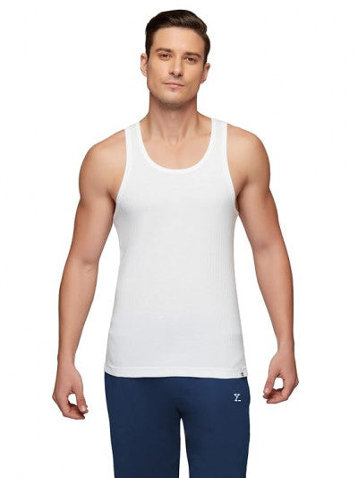 Men's Cotton Round Neck Regular Fit Solid Vest, Premium Sleeveless Ultra Soft Innerwear, Men Vest - (Pack of 2)