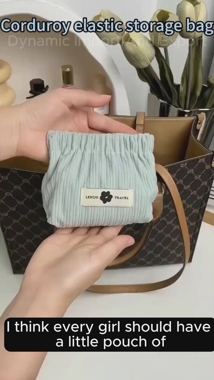 6PCS Corduroy Storage Bag For Cosmetic And Jewelry Storage