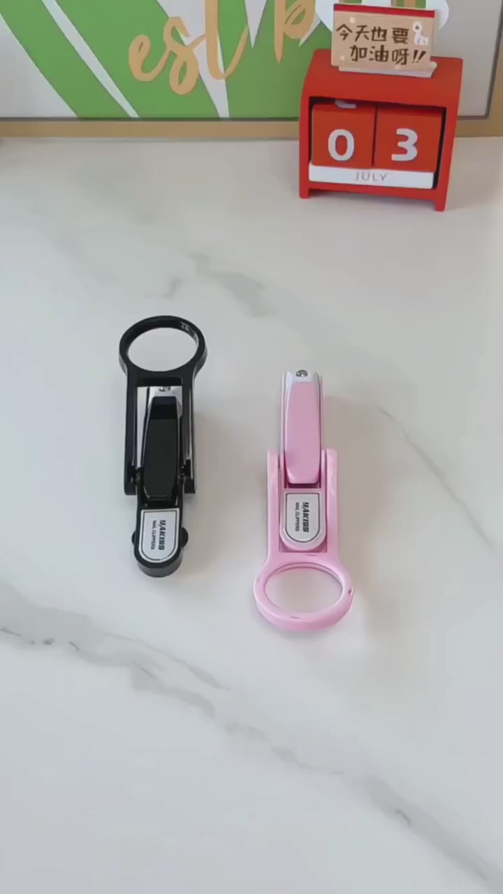 Magnifying Nail Cutter with 3X Zoom Lens | Precision Nail Clipper with Enhanced Visibility for Fingernails & Toenails | Stainless Steel Professional Nail Care Tool for Seniors & Adults