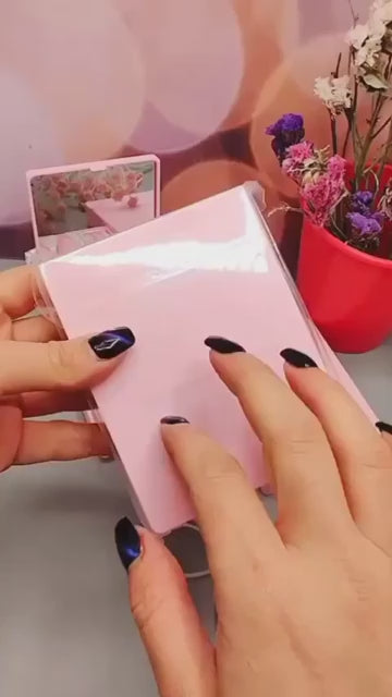 5-in-1 Mini Makeup Brush Set with Mirror – Travel-Friendly Foundation, Eyeshadow, Blush & Powder Brushes in Compact Case for Women & Girls