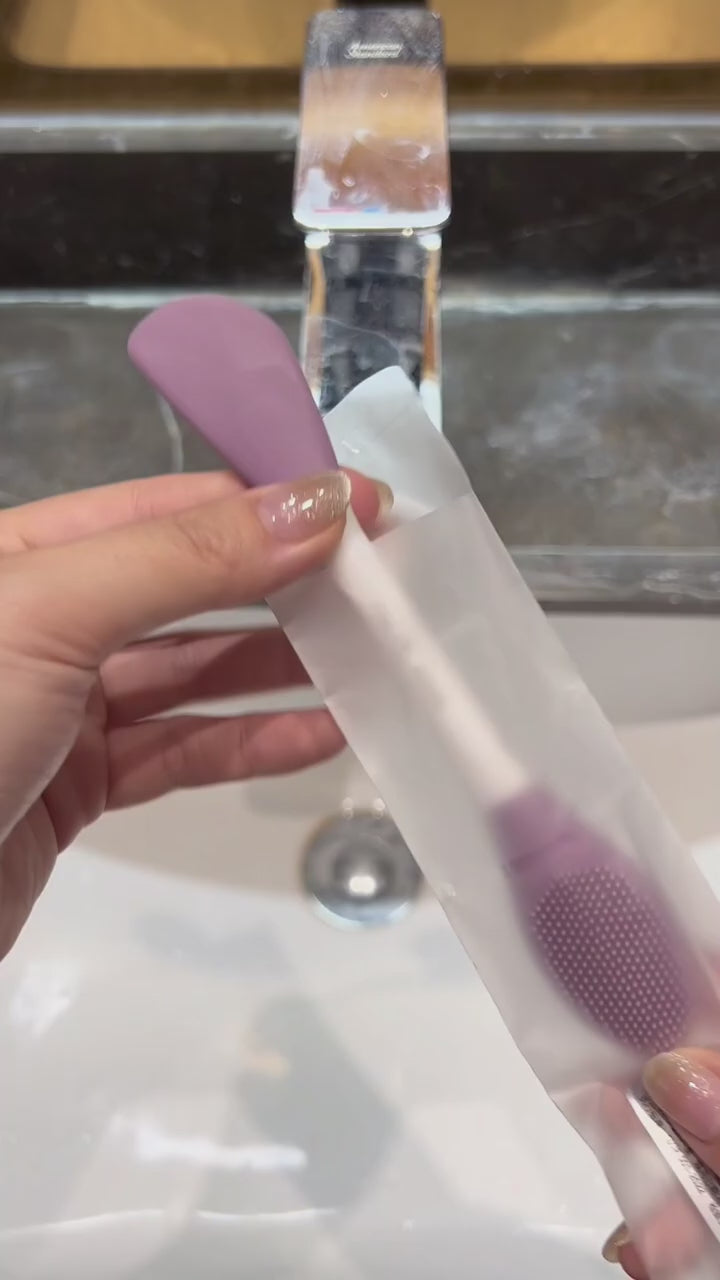 Silicone Face Scrubber Multipurpose, 2 in 1 Facial Cleansing Brush, Handheld Face Wash Brush for Pore Cleansing, Gentle Exfoliating, Removing Blackhead Brush